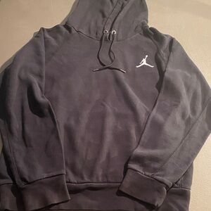 Jordan Black Hoodie with White Logo